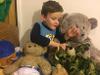 Four year-old and his bear