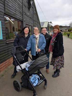 North East baby foster carers John and Clare with members of their fostering team